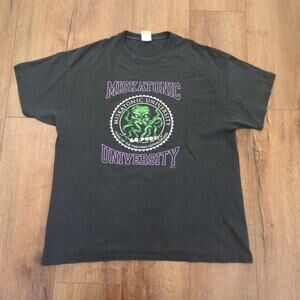 VTG Miskatonic University Adult XL Shirt Lovecraft Fantasy Fiction Octopus Ocean
